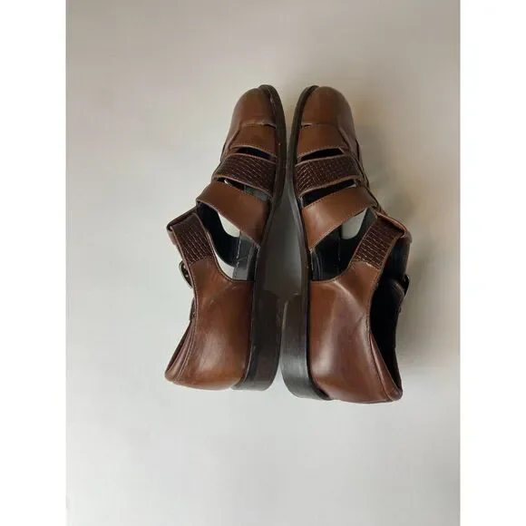 Pronto Uomo Firenze Fisherman Leather Woven Sandals SZ 12 display picture 1